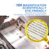 10x Handheld Magnifier, Reading Magnifier for Children and Seniors, Suitable for Hobby and Science, 90mm Plastic Gold-Plated Frame with Electroplated Gold Handle view 4