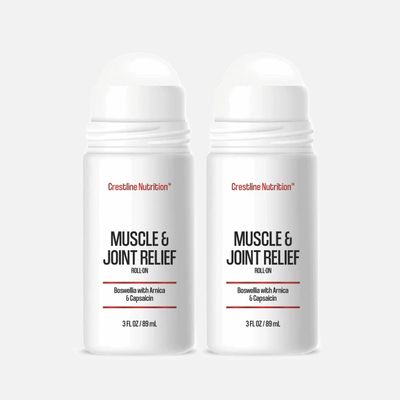 Crestline Nutrition Muscle & Joint Relief Supplement Fast Acting Formula to Soothe Muscle Discomfort, Support Joint Health, and Improve Flexibility - 3 fl oz / 89 ml - Pack of 2