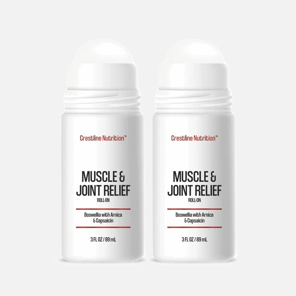 Crestline Nutrition Muscle & Joint Relief Supplement Fast Acting Formula to Soothe Muscle Discomfort, Support Joint Health, and Improve Flexibility - 3 fl oz / 89 ml - Pack of 2