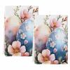 FADADII11 Kitchen Dish Towels Easter Egg Water Absorbent Hand Towels Spring Flower Leaves Tea Towels Dish Cloths for Kitchen Cleaning Drying 2 Pack view 1