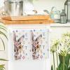 FADADII11 Kitchen Dish Towels Floral Bunny Water Absorbent Hand Towels Rabbit Colorful Dots Tea Towels Dish Cloths for Kitchen Cleaning Drying 2 Pack view 2