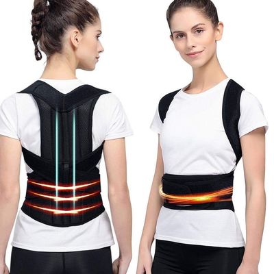 XS-5XL Plus Size Back Brace Posture Corrector Women Men Full Back Support Straps Shoulder Straightener Student Teenagers Scoliosis Hunchback Correction Posture Trainer(Medium)