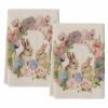 FADADII11 Kitchen Dish Towels Bunny Eggs Flower Wreath Water Absorbent Hand Towels Vintage Spring Tea Towels Dish Cloths for Kitchen Cleaning Drying 2 Pack view 1