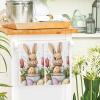 FADADII11 Kitchen Dish Towels Egg Flower Water Absorbent Hand Towels Easter Bunny Tea Towels Dish Cloths for Kitchen Cleaning Drying 2 Pack view 2