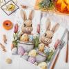 FADADII11 Kitchen Dish Towels Egg Flower Water Absorbent Hand Towels Easter Bunny Tea Towels Dish Cloths for Kitchen Cleaning Drying 2 Pack view 3