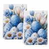 FADADII11 Kitchen Dish Towels Easter Egg Water Absorbent Hand Towels Watercolor Flower Tea Towels Dish Cloths for Kitchen Cleaning Drying 2 Pack view 1