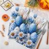 FADADII11 Kitchen Dish Towels Easter Egg Water Absorbent Hand Towels Watercolor Flower Tea Towels Dish Cloths for Kitchen Cleaning Drying 2 Pack view 3