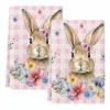 FADADII11 Kitchen Dish Towels Bunny Rabbit Flower Water Absorbent Hand Towels Leaves Pink Buffalo Plaid Tea Towels Dish Cloths for Kitchen Cleaning Drying 2 Pack view 1