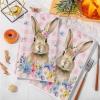 FADADII11 Kitchen Dish Towels Bunny Rabbit Flower Water Absorbent Hand Towels Leaves Pink Buffalo Plaid Tea Towels Dish Cloths for Kitchen Cleaning Drying 2 Pack view 3