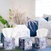 Fourluoo 12 Pack Facial Tissues Cube Boxes 600 Sheets 3 Ply Square Design view 2