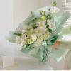 40 Sheets 23.6x23.6 inches Cotton Wrapping Flower Lining Paper,Korean Style Of Waterproof Floral Bouquet Lining Paper Withdrawable Pleated Wrapping Paper Gift Packaging Paper,4 Colors view 2