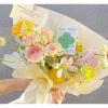 40 Sheets 23.6x23.6 inches Cotton Wrapping Flower Lining Paper,Korean Style Of Waterproof Floral Bouquet Lining Paper Withdrawable Pleated Wrapping Paper Gift Packaging Paper,4 Colors view 3