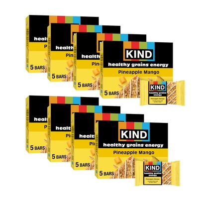 KIND Healthy Grains Energy Bars, Pineapple Mango, Gluten Free, Healthy Snacks, 20g Whole Grains, 40 Count