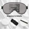Gun America Flag Art Pattern Sleep Mask Adjustable Strap Blocks Light for Night Sleeping Travel Office Naps Aldult view 4
