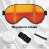 Orange and Yellow Pattern Blackout Sleep Eye Mask Sleeping Mask for Women Men Sleeping Travel Yoga Naps view 4
