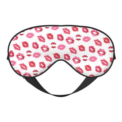 Love Lipstick Blackout Sleep Eye Mask Sleeping Mask for Women Men Sleeping Travel Yoga Naps