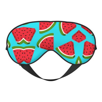 Watermelon Blue Pattern Blackout Sleep Eye Mask Sleeping Mask for Women Men Sleeping Travel Yoga Naps