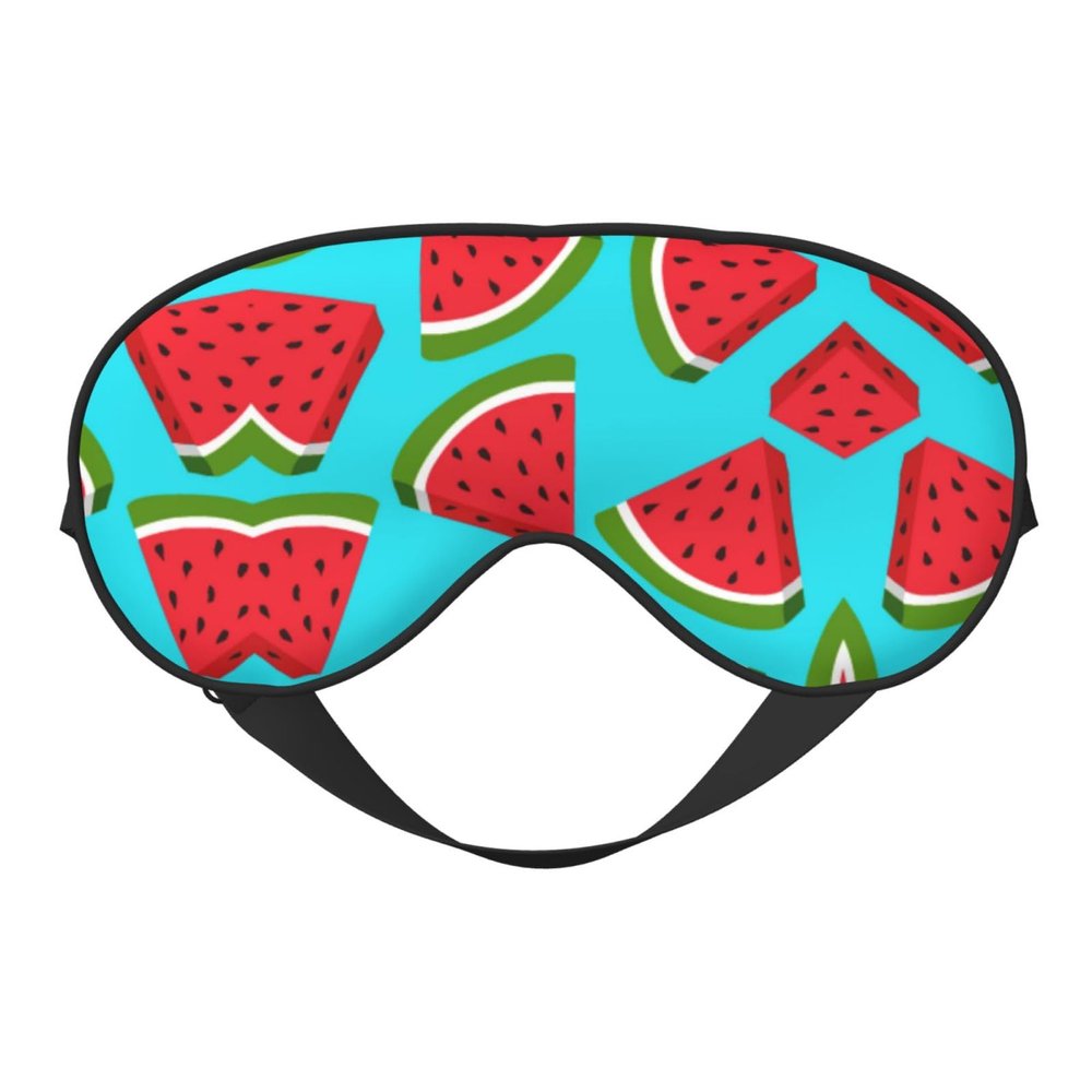 Watermelon Blue Pattern Blackout Sleep Eye Mask Sleeping Mask for Women Men Sleeping Travel Yoga Naps