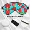 Watermelon Blue Pattern Blackout Sleep Eye Mask Sleeping Mask for Women Men Sleeping Travel Yoga Naps view 4