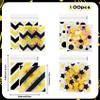 100 PCS Black Gold Polka Dots Star Stripe Cellophane bags(4x4 Inch) Colorful Self Sealing Cookie Treat Snack Goodie Candy Goody Gifts Bags for Graduation Birthday Holiday Party Favors Supplies Wrap view 2