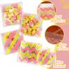 100 PCS Pink Gold Polka Dots Star Stripe Cellophane bags(4x4 Inch) Colorful Self Sealing Cookie Treat Snack Goodie Candy Goody Gifts Bags for Baby Shower Birthday Holiday Party Favors Supplies Wrap view 3