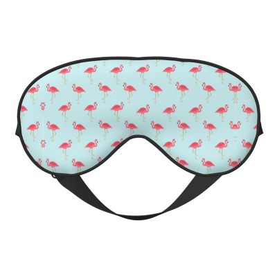 Cute Lovely Flamingos Sleep Mask Adjustable Strap Blocks Light for Night Sleeping Travel Office Naps Aldult