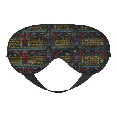 Periodic Table Sleep Mask Adjustable Strap Blocks Light for Night Sleeping Travel Office Naps Aldult