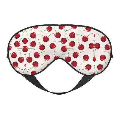 Sleep Mask Fresh Red Cherry Breathable Blackout Eye Mask for Women Men Shade Cover Sleeping Eye Cover
