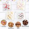 100 PCS White Polka Dots Star Stripe Cellophane bags(4x4 Inch) Winter Frozen Self Sealing Cookie Treat Snack Goodie Candy Goody Gifts Bags for Christmas Birthday Holiday Party Favors Supplies Wrap view 3