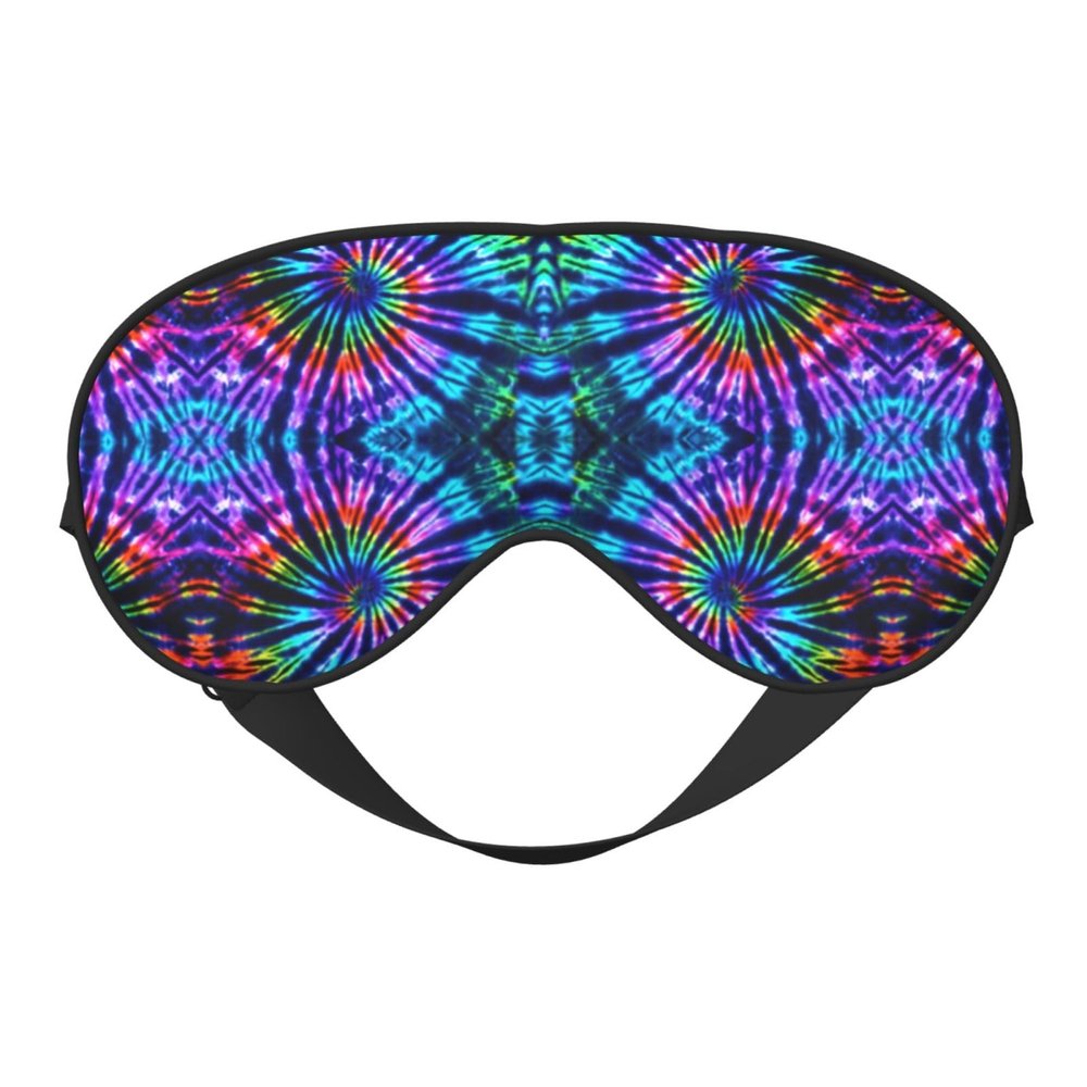 Women Men Sleep Mask Tie Dye Perfection Eye Mask with Adjustable Strap Blindfold Blocks Light