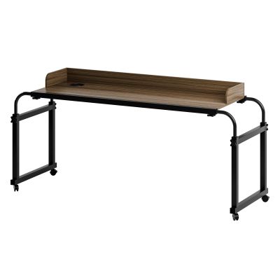 LINASHI 40cm Over Bed Table,Equipped with a Partition for Lazy People on The Bed, Study Desk,Adjustable Height with Wheels,and Work Desk on The Bed. 120 cm