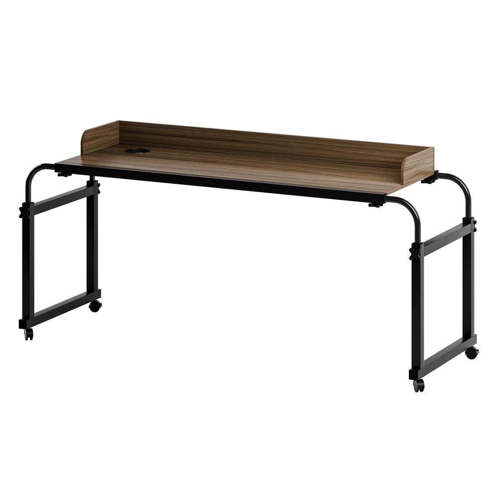 LINASHI 40cm Over Bed Table,Equipped with a Partition for Lazy People on The Bed, Study Desk,Adjustable Height with Wheels,and Work Desk on The Bed. 120 cm