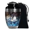 JAGSHASHI Swan Funeral Urn for Adult Ashes Women - Urn for Male & Female - Urns for Cremation Ashes - Funeral Urns for Ashes - 10 Inch view 1