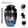 JAGSHASHI Swan Funeral Urn for Adult Ashes Women - Urn for Male & Female - Urns for Cremation Ashes - Funeral Urns for Ashes - 10 Inch view 2