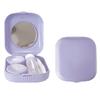 Erewa Contact Lens Case, 2 Pack Portable Contact Lens Box Kit with Mirror, Compact Soak Storage Kit for Travel (Light Purple) view 1
