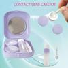 Erewa Contact Lens Case, 2 Pack Portable Contact Lens Box Kit with Mirror, Compact Soak Storage Kit for Travel (Light Purple) view 4