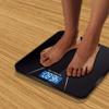 Smart Body Weighing Scale, Digital Bathroom Scale with LCD Display, Toughened Glass, 180kg Capacity, Black view 1