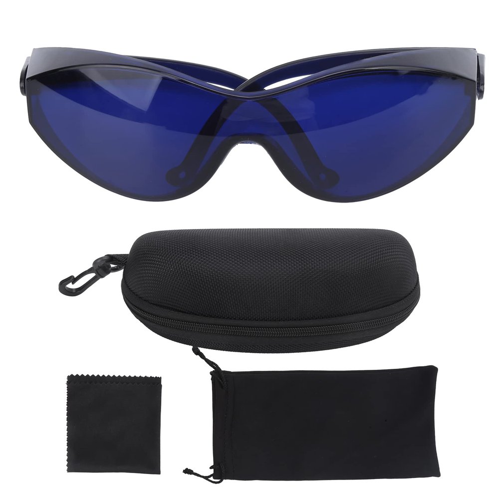 QANYEGN Golf Glasses, Golf Ball Finder, Blue Professional Lenses Glasses Sports Matte Frame with Zipper Case Suitable for Most Prescription Eyes