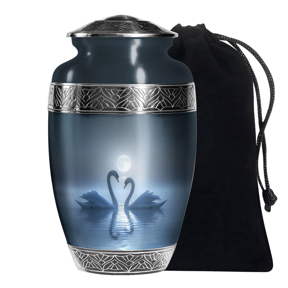 JAGSHASHI Swan Urn for Women Human Ashes - Cremation Urn for Adults - Cremation Urns for Women - Memorial Urns - 10 Inch