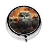 Pill Box Small Pill Case 3 Compartment Cute Medicine Organizer Cute Owl Baby Travel Pillbox Portable Pill Container Holder Vitamin Organizer to Hold Fish Oils Supplements view 2