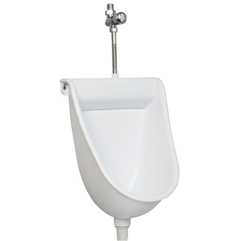 Large Simple Urinals for Men, Wall-Mounted Urine Diverter Waterless Urinal Outdoor Toilet Temporary Urinal with Hose, Mobile Toilet Water Saving Urinal Trough f(White)