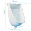 Large Simple Urinals for Men, Wall-Mounted Urine Diverter Waterless Urinal Outdoor Toilet Temporary Urinal with Hose, Mobile Toilet Water Saving Urinal Trough f(White) view 2