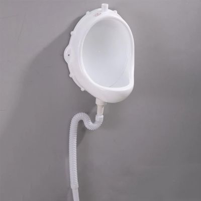 Dntum Outdoor Waterless Urinal with Hose and Flush Valve, Wall Mounted Commercial Men Plastic Urinals High Efficiency Washout Urinal, Mobile Toilet Portable Urinal Tr(Urinal + Hose)