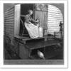 Historic Framed Print, Churning butter with old-fashioned dasher churn, creamery, East Aurora, N.Y., 17-7/8" x 21-7/8" view 2