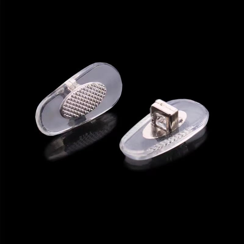 Replacement Push-in Nose Pads for RayBan RB3549 RB4071 RB6335 RB6336 RB7140 RB8415 and More Sunglasses,Eyglasses Repair-Kits (Silver)