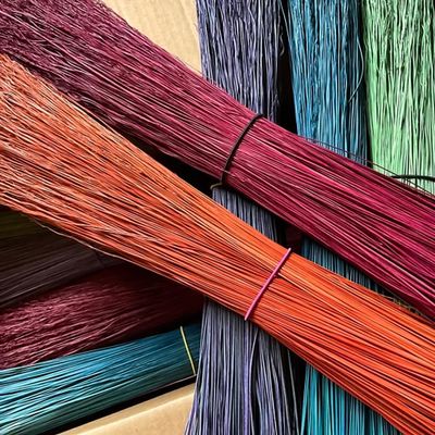 1/2 lb Broomcorn for Broom Making, Hand Dyed Broom Straw, 16-Inch Broomcorn Hurl, Rainbow Colored Broom Corn, Kitchen Witch Craft Supplies, Wedding Bouquet Stem Cover (Green)