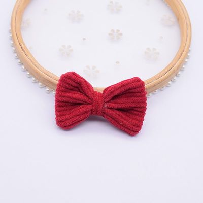 NingPower 20 Pcs Corduroy Bow Tie Bows, Cute Bowknot for Crafts, Sewing, Wedding, Birthday, Party, Clothing Accessories, Red