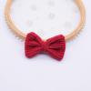 NingPower 20 Pcs Corduroy Bow Tie Bows, Cute Bowknot for Crafts, Sewing, Wedding, Birthday, Party, Clothing Accessories, Red view 1
