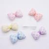 NingPower 20 Pcs Bow Tie Bows with Round Dots, Chubby Bowknot for Crafts, Sewing, Wedding, Birthday, Party, Clothing Accessories, Yellow view 3