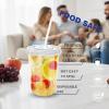 16oz Disposable Stemless Glasses with Flat Lids and Straws,PET Disposable Drinking Cups,Clear Plastic Wine Glasses for Parties Birthday,Wedding,Meeting,Christmas Party Supplies. (100, Transparent) view 4
